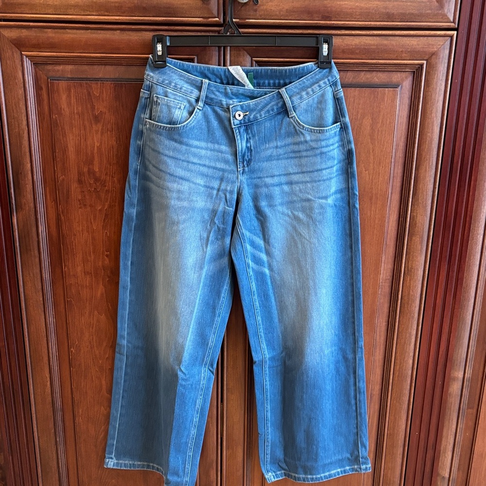 HALARA Women’s Relaxed Wide-Leg Jeans in Blue Denim